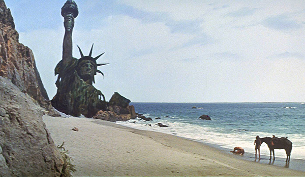 The iconic ending reveal to Taylor in THE PLANET OF THE APES.