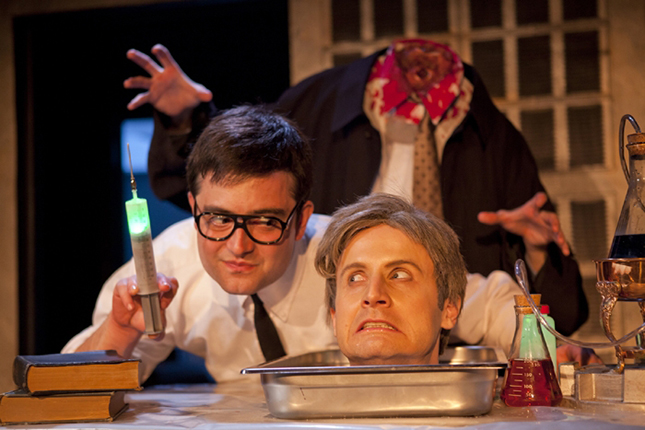 Graham Skipper as Herbert West and Jesse Merlin as Dr. Carl Hill in RE-ANIMATOR THE MUSICAL, the award-winning live stage production that ran in LA and Las Vegas