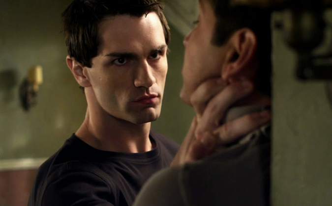 Sam Witwer struggles with life as an undead vampire Aidan Waite, struggling to live among mortals in the SyFY hit series BEING HUMAN.