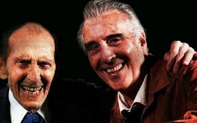 TED NEWSOM REUNITES CHRISTOPHER LEE and PETER CUSHING