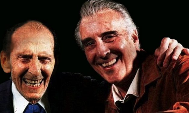 TED NEWSOM REUNITES CHRISTOPHER LEE and PETER CUSHING